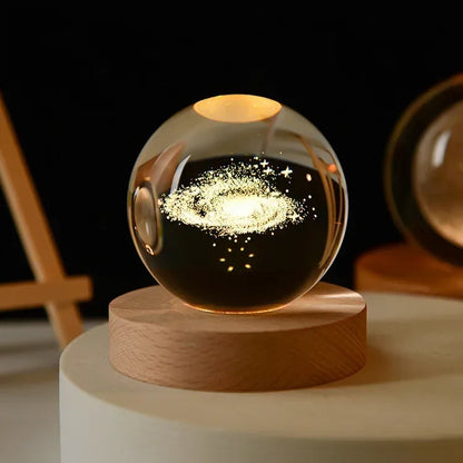 Moon Crystal Sphere Night Light 