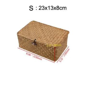 Handmade Seagrass Woven Storage Box 