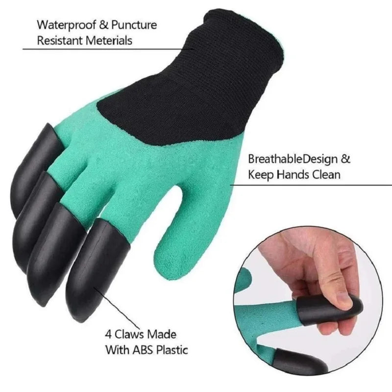 Gardening  Latex Gloves with Claws Breathable Waterproof 