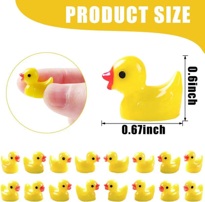Mini Resin Ducks – Tiny Yellow Duck Figurines for DIY Crafts & Fairy Gardens