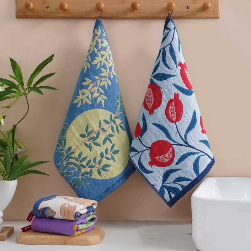 1Pc-34X40Cm Large Kitchen Towel, Quick-Drying Four-Layer Cotton Gauze, Decorative Family Dining Room Tea Towel