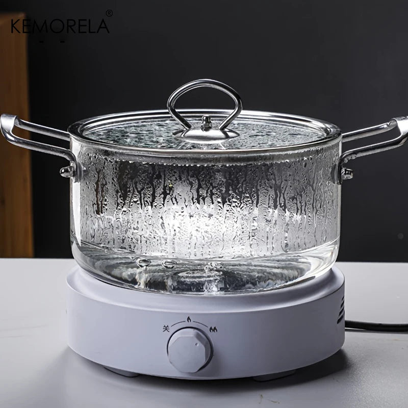 1PCS Glass Cooking Pot 2.5L/3.5L 