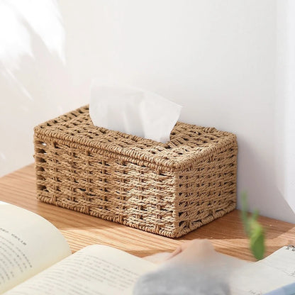 New Woven Grass Tissue Storage Box 