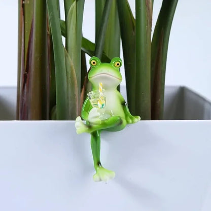 Miniature Frog Figurines Plant Decorations for Pots, Funny Frog Garden Decor 