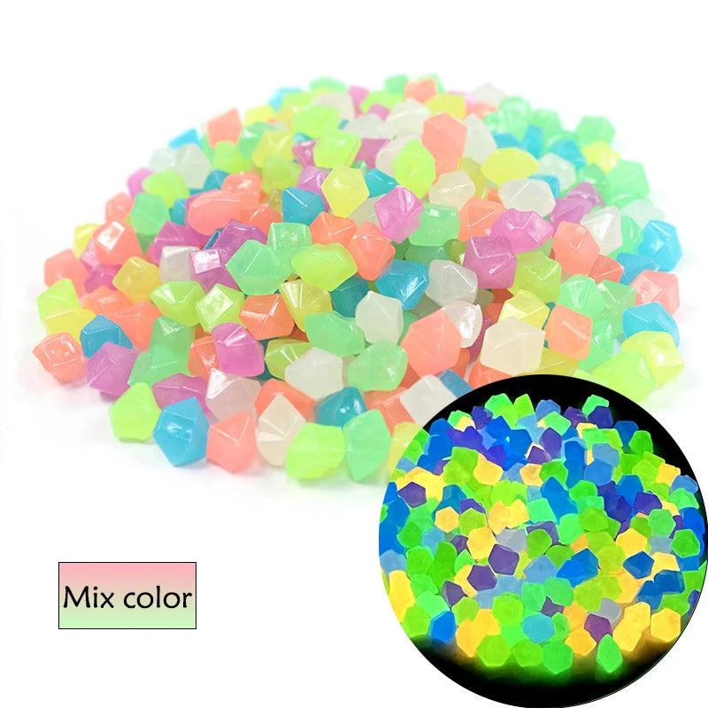 50/100/200Pcs Luminous Stones Outdoor Yard Decorations