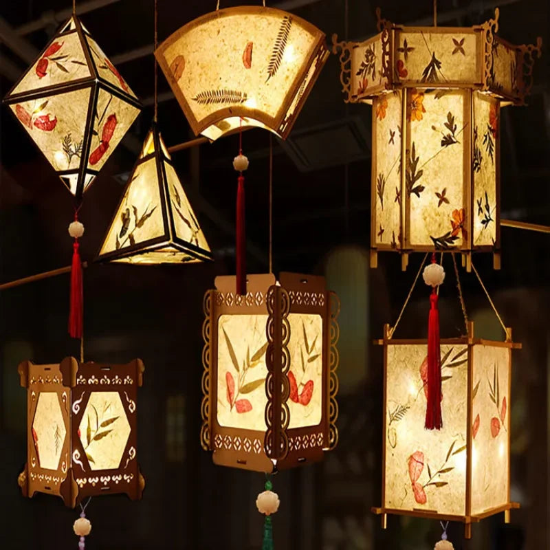 Retro Style Chinese DIY Palace Portable Blossom Flower Light Lamp 
