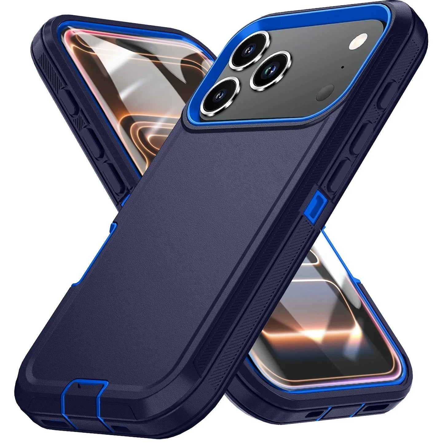 Armor Defender Phone Case for iPhone 17/Pro/Max/Air Bracket Back Cover
