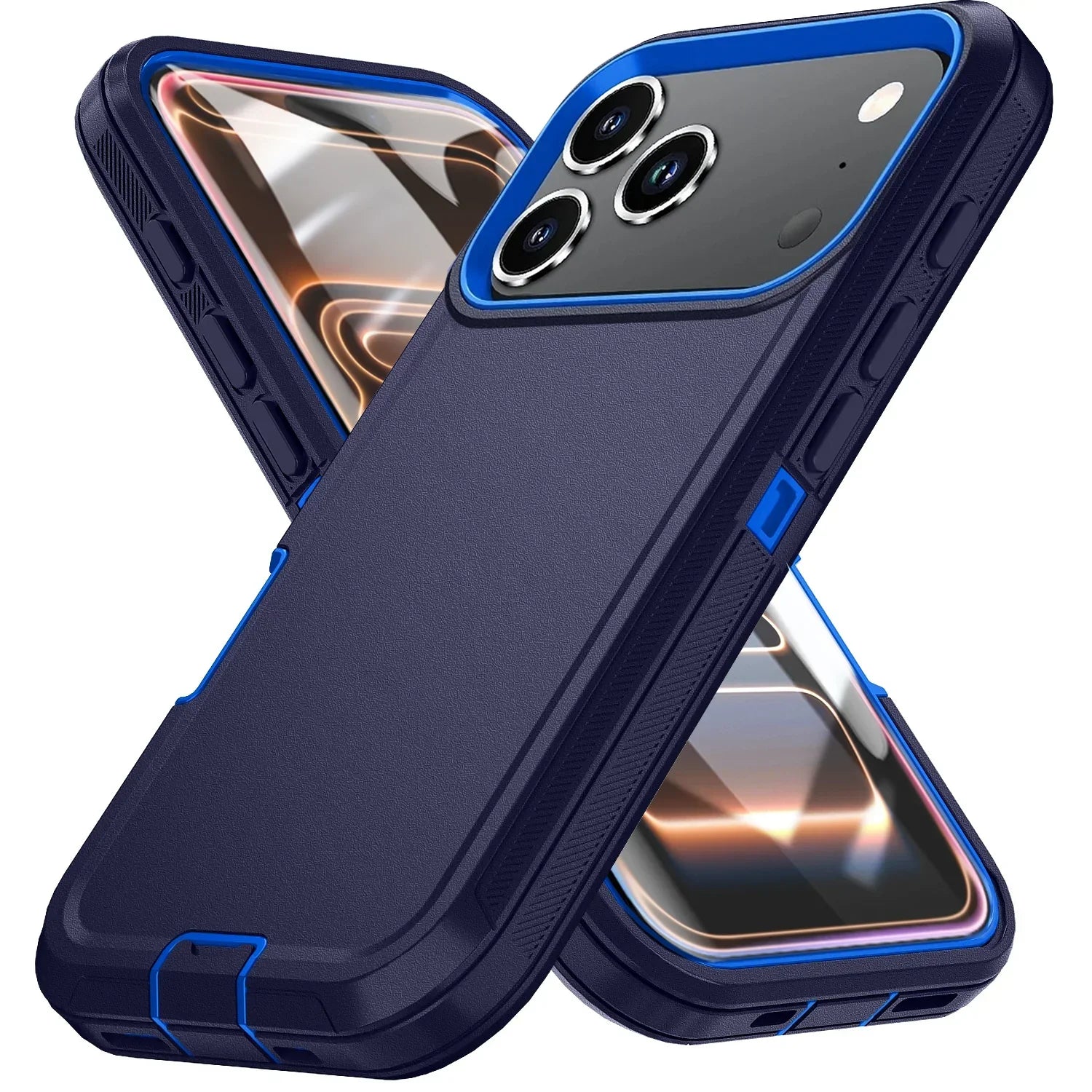 Armor Defender Phone Case for iPhone 17/Pro/Max/Air Bracket Back Cover