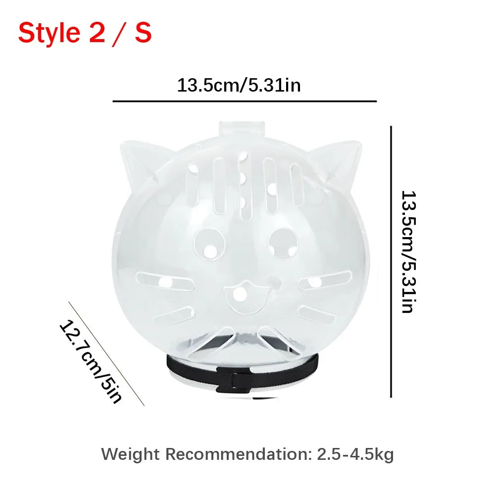 Transparent Breathable Anti-Bite anti Scratch Cat Mask Cover 