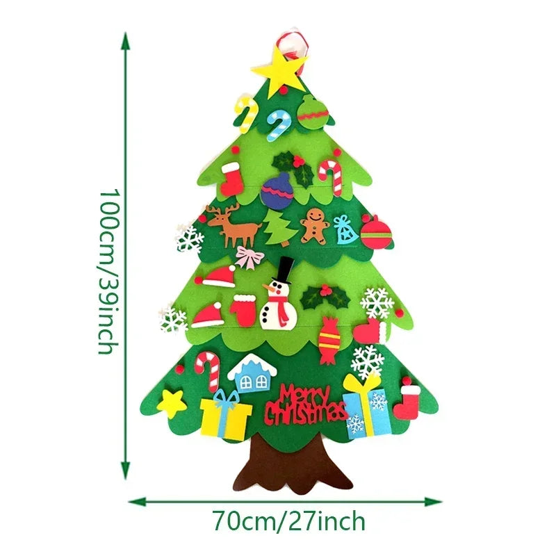 Kids DIY Felt Xmas Tree Set Christmas 2026 New Year 