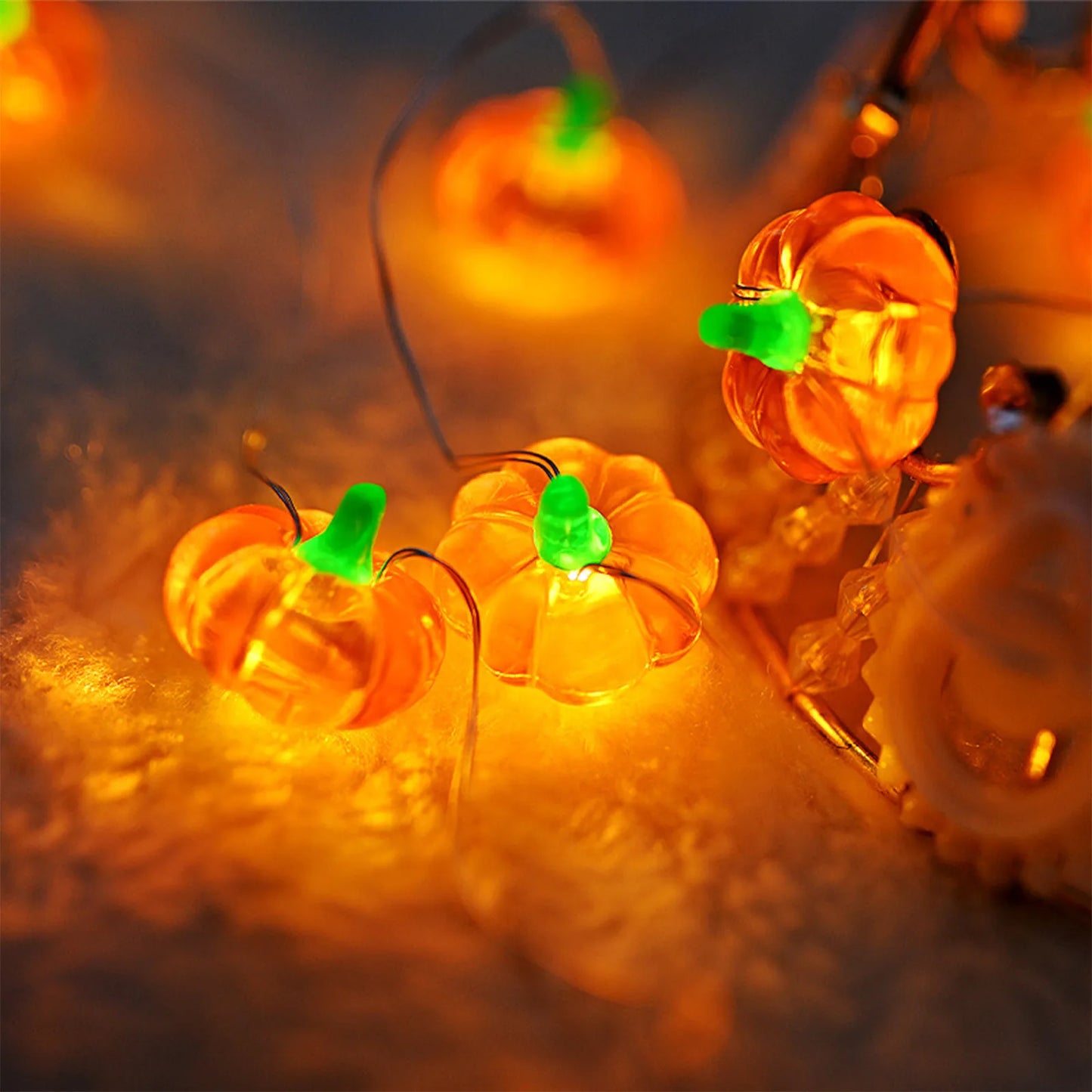 Pumpkin Horror Eyeballs LED String Lights 