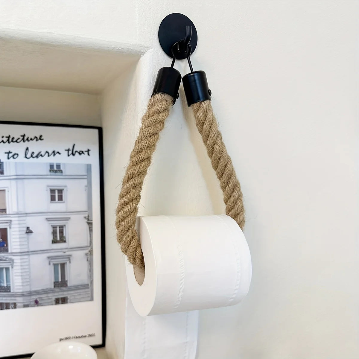 Toilet Roll Paper Rope Holders Bathroom Storage Accessories