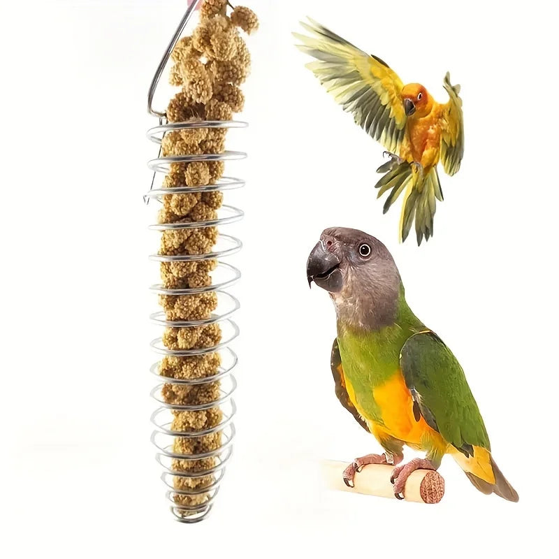 Stainless Steel Parrot Forager Feeder Durable Outdoor Bird Feeding