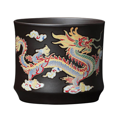 135-350Ml Dragon Teapot Chinese Style Color-Changing Purple Clay Tea Pot Anti-Scald Handle Tea Brewer for Offices Home Camping