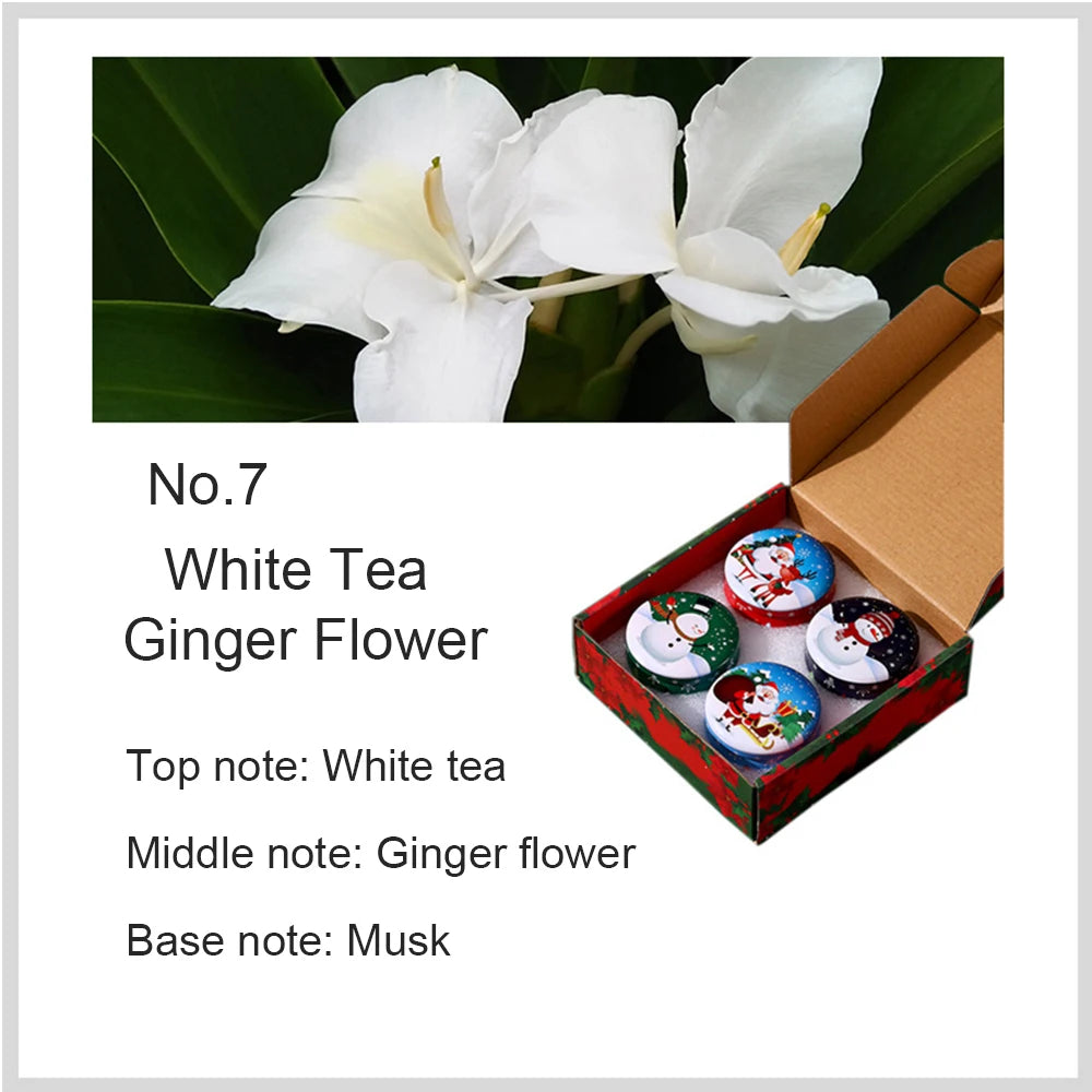 4Pcs Scented Christmas Candles Fragrance