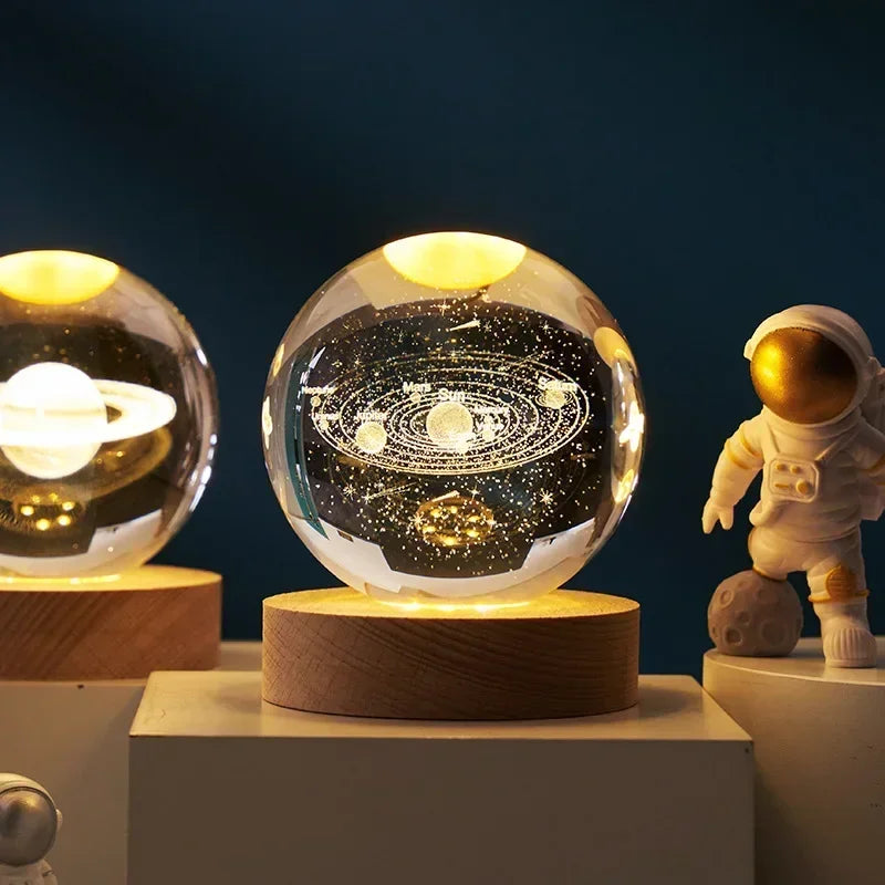 Moon Crystal Sphere Night Light 
