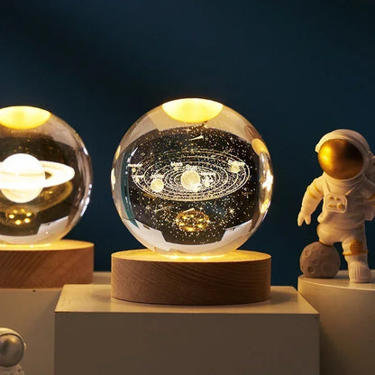 Moon Crystal Sphere Night Light 