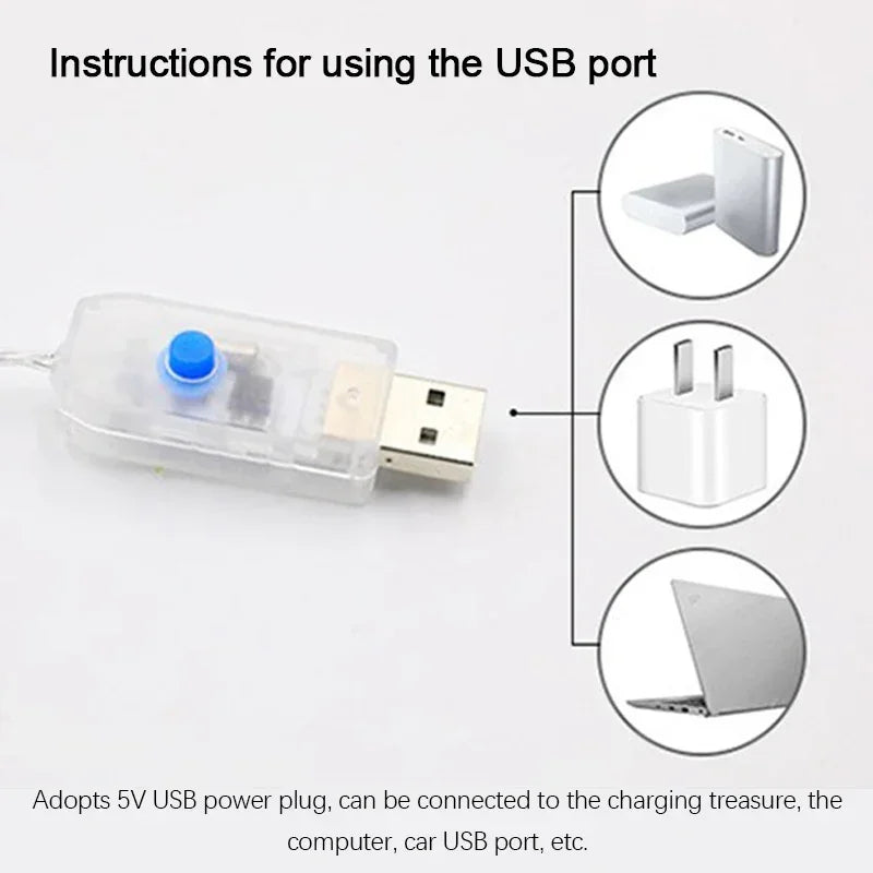 Santa Claus Climbing Ladder String Lights LED 