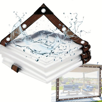 1Pc Clear Waterproof Tarps with Grommets