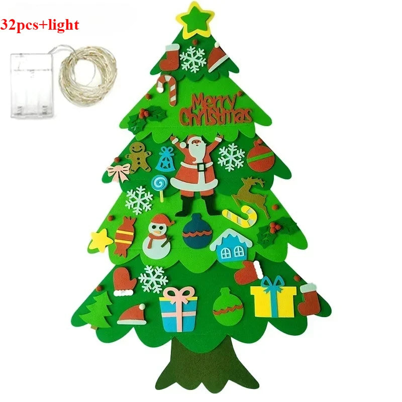 Kids DIY Felt Xmas Tree Set Christmas 2026 New Year 