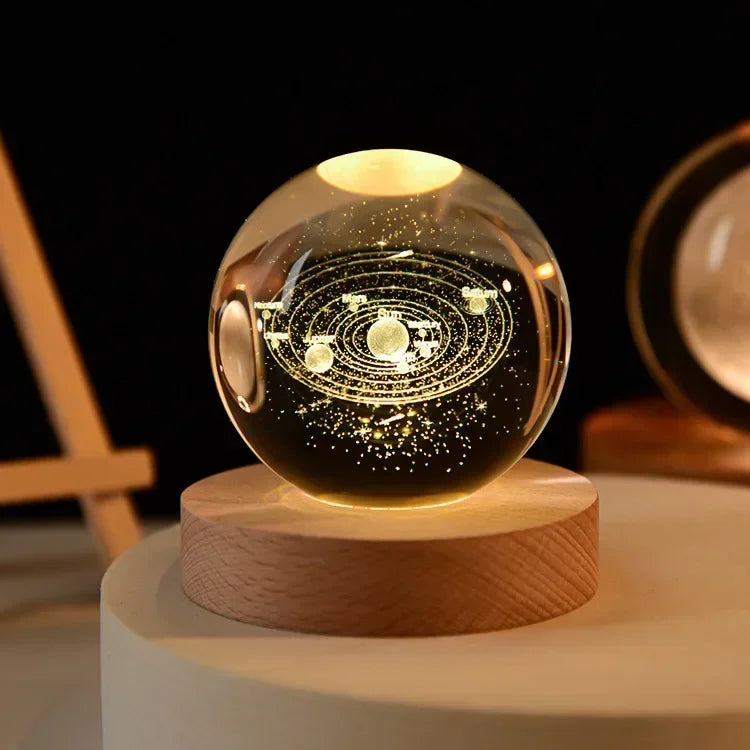 Moon Crystal Sphere Night Light 