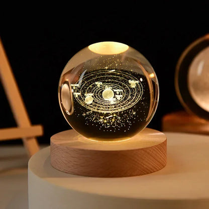 Moon Crystal Sphere Night Light 
