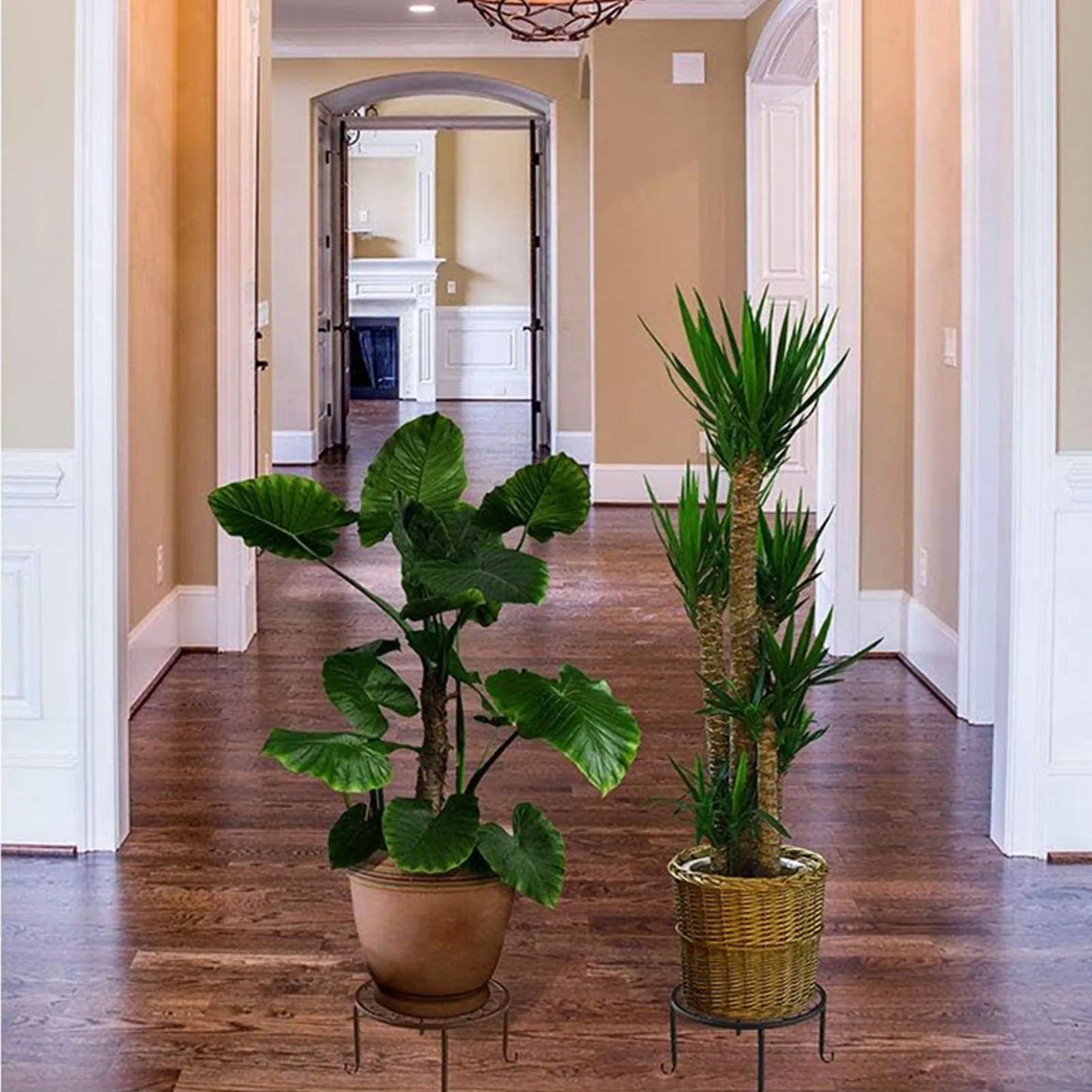 Metal Hollow Round Plant Shelf – Elegant Flower Pot Stand for Home & Garden