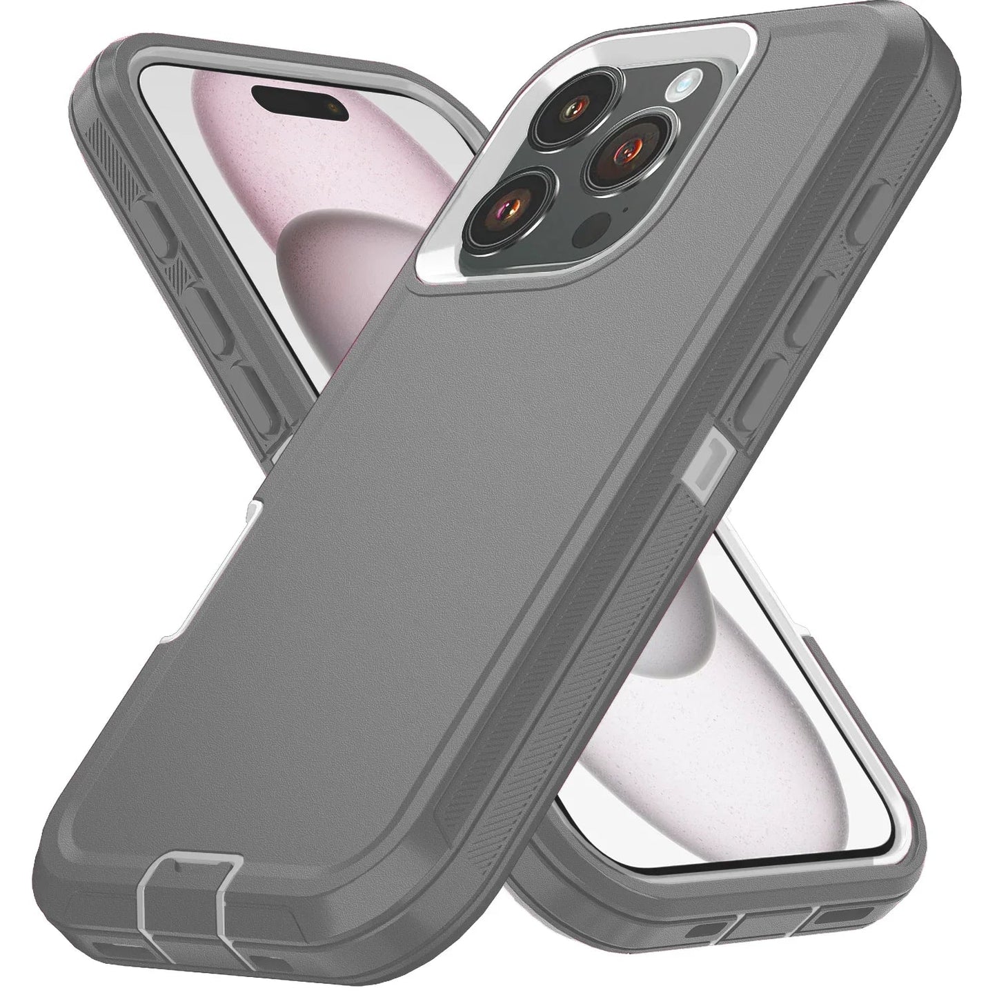 Armor Defender Phone Case for iPhone 17/Pro/Max/Air Bracket Back Cover