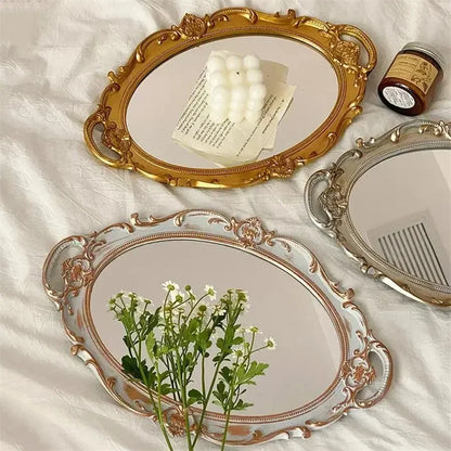 European Royal Decorative Mirror Tray