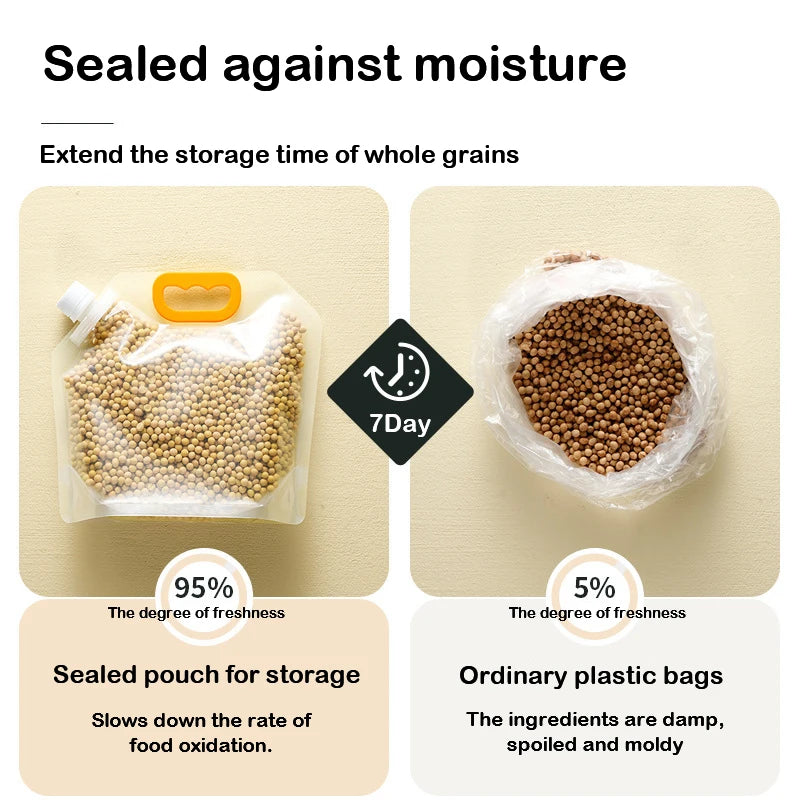 Grain Storage Bag Portable Insect Proof Fresh Keeping Bag 