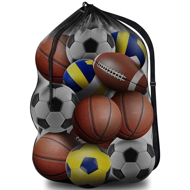 Mesh Soccer Ball Bag Extra Large Basketball Storage Bag with Zipper 