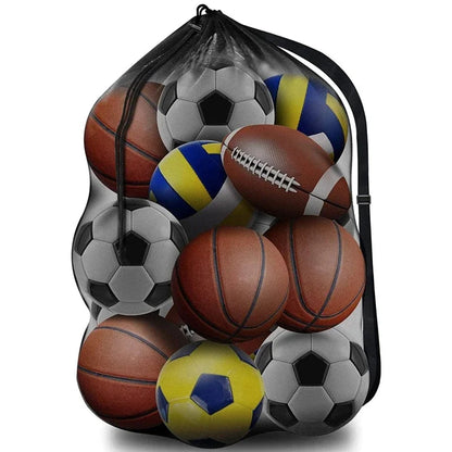 Mesh Soccer Ball Bag Extra Large Basketball Storage Bag with Zipper 