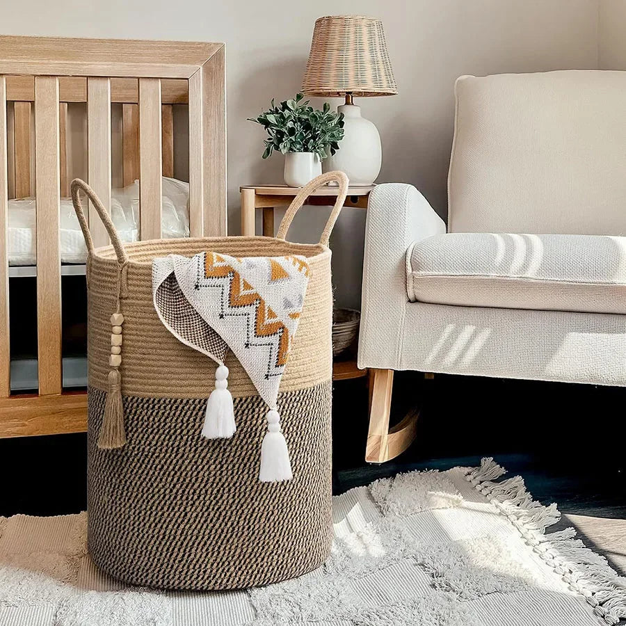 Cotton Laundry Large Storage Basket 