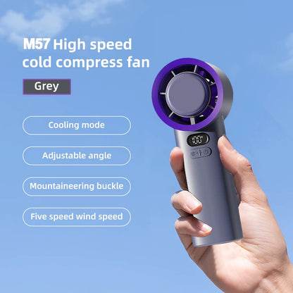 New Handheld Portable Cooling Fan 120 Speeds Adjustable Refrigeration 