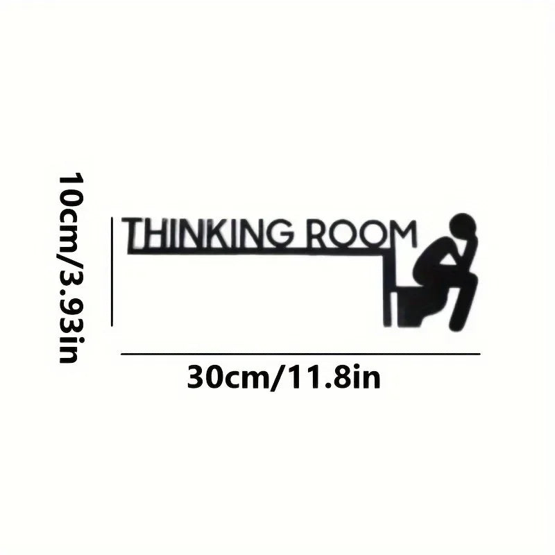 1Pc Modern Metal Toilet Door Sign