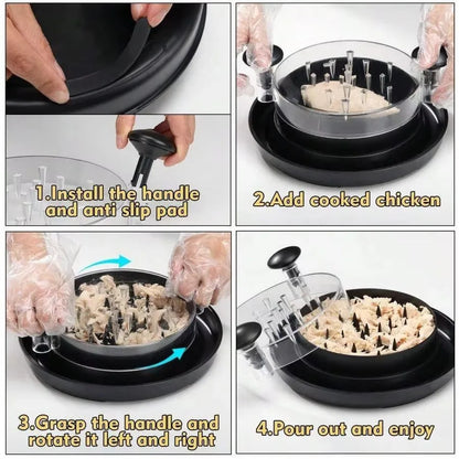 Upgraded Chicken Shredder with Transparent Cover Kitchen Tools