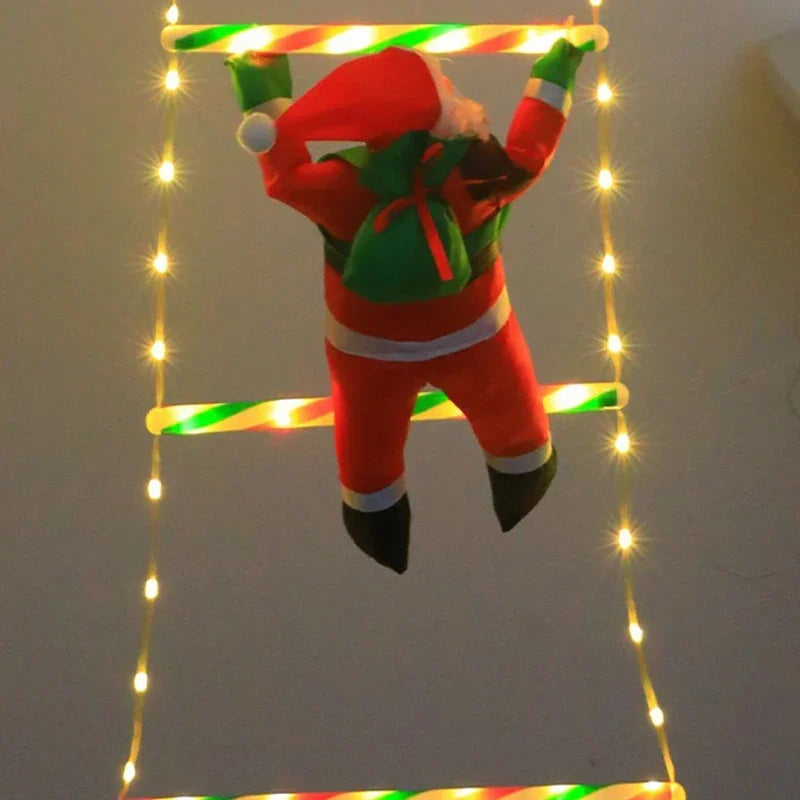 Santa Claus Climbing Ladder String Lights LED 