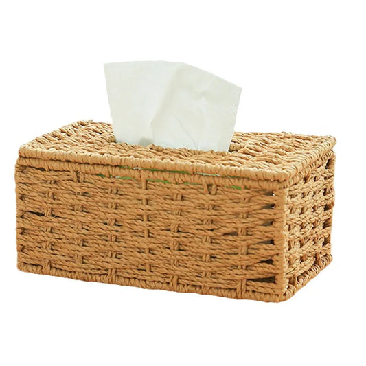 New Woven Grass Tissue Storage Box 