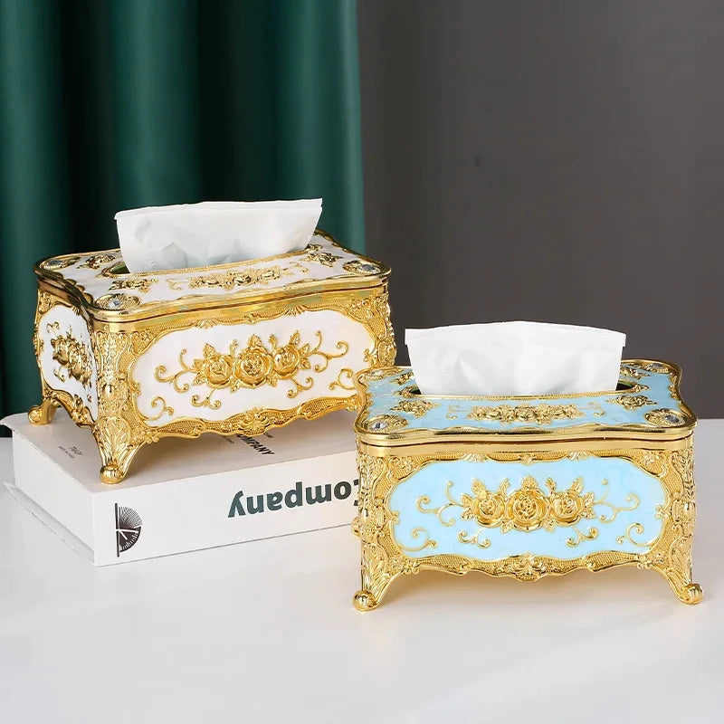 European-Style Retro Tissue Box Luxury Home Decoration