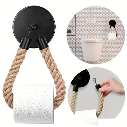 Toilet Roll Paper Rope Holders Bathroom Storage Accessories