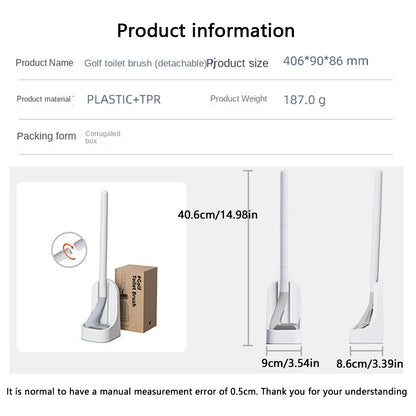 Toilet Brush Set with Base Bathroom Wall-Mounted 