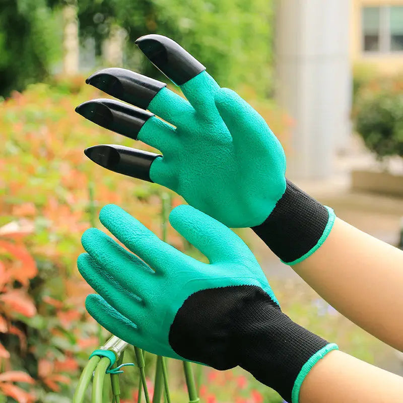 Gardening  Latex Gloves with Claws Breathable Waterproof 