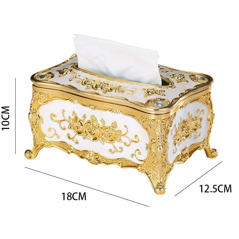 European-Style Retro Tissue Box Luxury Home Decoration
