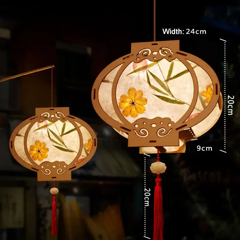Retro Style Chinese DIY Palace Portable Blossom Flower Light Lamp 