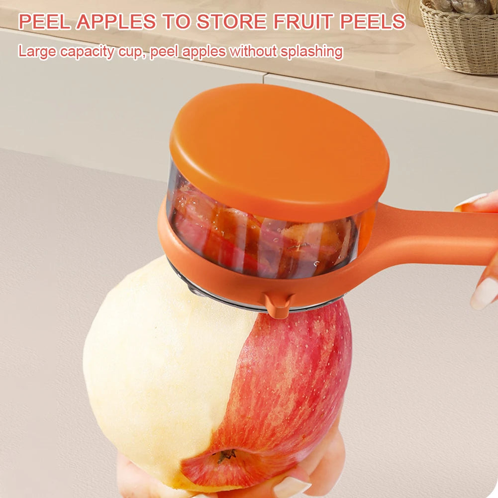 Multifunctional Peeling Knife with Storage Box Manual Apple Peeling Cutter Portable Veggie Potatoes Peelers Kitchen Accessories