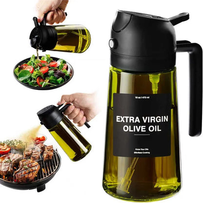 2-In-1 Olive Oil Dispenser with Stickers