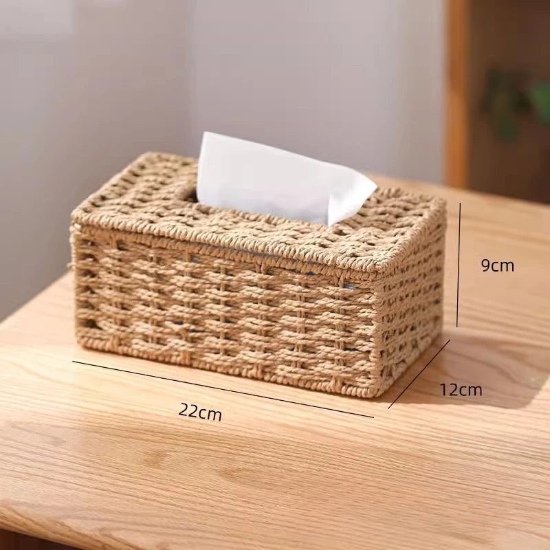 New Woven Grass Tissue Storage Box 