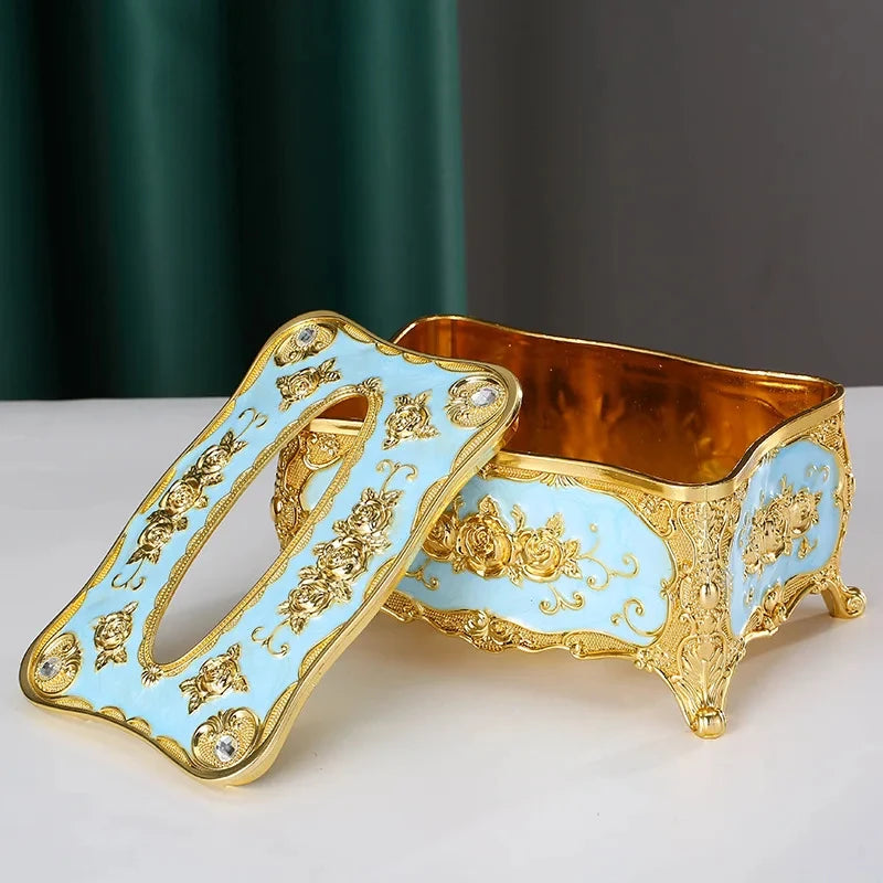 European-Style Retro Tissue Box Luxury Home Decoration