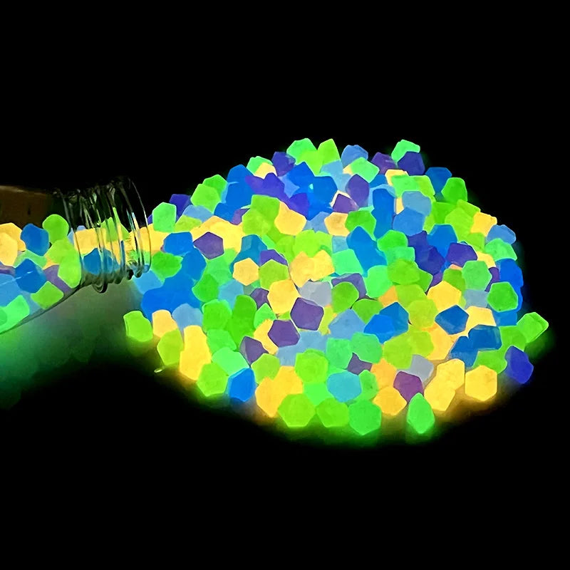 50/100/200Pcs Luminous Stones Outdoor Yard Decorations