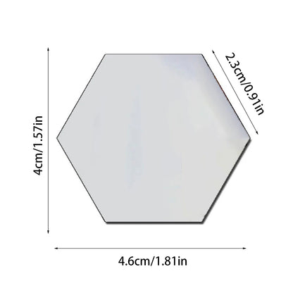 12 Self-Adhesive Mirror Wall Stickers 